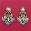 Indo Western Classic Earring With Mehndi Plating