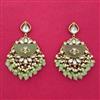 Indo Western Moti Earring With Mehndi Plating