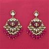 Indo Western Moti Earring With Mehndi Plating
