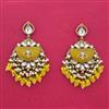 Indo Western Moti Earring With Mehndi Plating