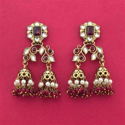 Indo Western Jhumki With Mehndi Plating