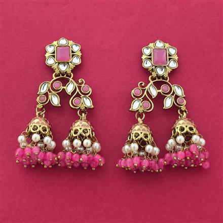 Indo Western Jhumki With Mehndi Plating
