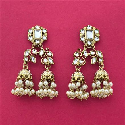 Indo Western Jhumki With Mehndi Plating