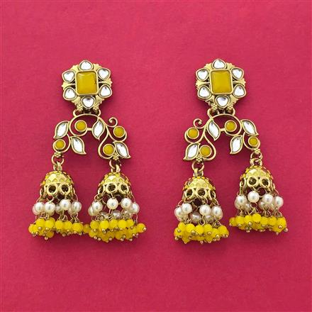 Indo Western Jhumki With Mehndi Plating