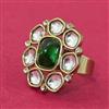 Indo Western Adjustable Ring With Mehndi Plating