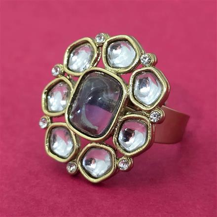 Indo Western Adjustable Ring With Mehndi Plating