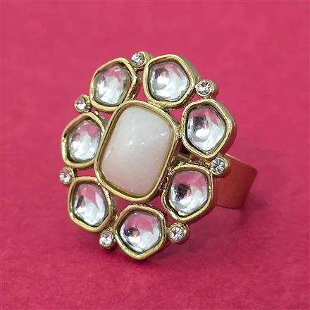Indo Western Adjustable Ring With Mehndi Plating