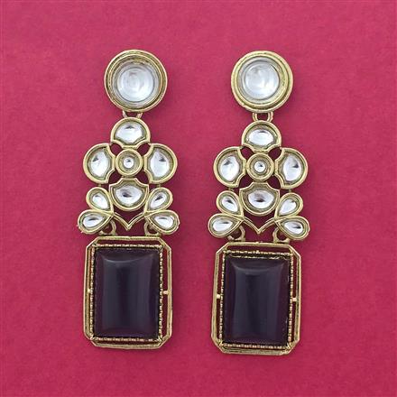 Indo Western Classic Earring With Mehndi Plating