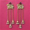 Indo Western Classic Earring With Mehndi Plating