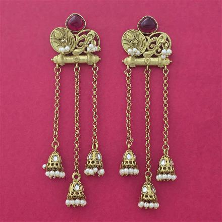 Indo Western Classic Earring With Mehndi Plating