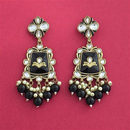 Indo Western Meenakari Earring With Mehndi Plating