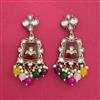 Indo Western Meenakari Earring With Mehndi Plating