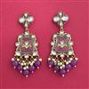 Indo Western Meenakari Earring With Mehndi Plating
