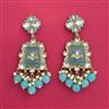 Indo Western Meenakari Earring With Mehndi Plating