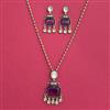 Indo Western Classic Pendant Set With Mehndi Plating