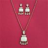 Indo Western Classic Pendant Set With Mehndi Plating