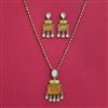 Indo Western Classic Pendant Set With Mehndi Plating