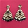 Indo Western Moti Earring With Mehndi Plating