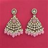 Indo Western Moti Earring With Mehndi Plating