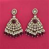 Indo Western Moti Earring With Mehndi Plating