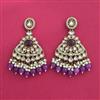 Indo Western Moti Earring With Mehndi Plating