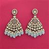 Indo Western Moti Earring With Mehndi Plating
