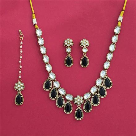 Indo Western Classic Necklace Set With Mehndi Plating