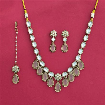 Indo Western Classic Necklace Set With Mehndi Plating