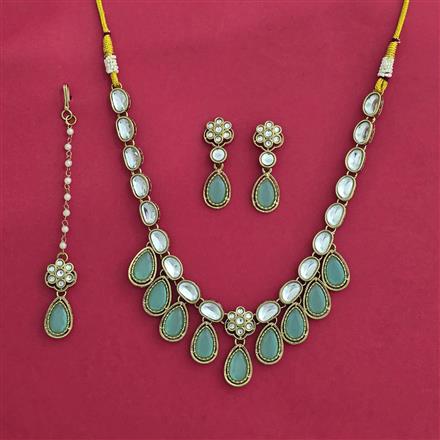 Indo Western Classic Necklace Set With Mehndi Plating
