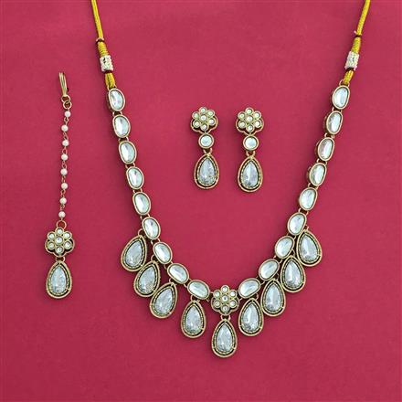 Indo Western Classic Necklace Set With Mehndi Plating