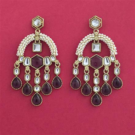 Indo Western Classic Earring With Mehndi Plating