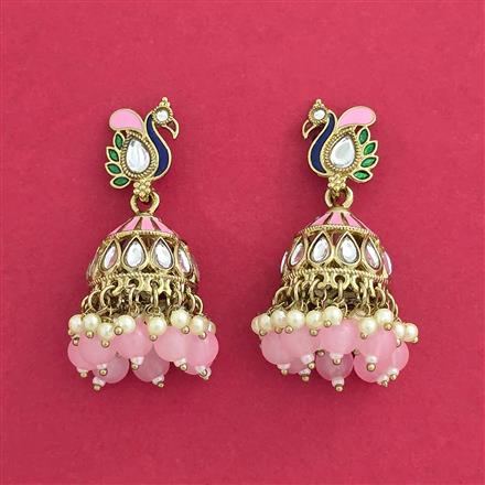 Indo Western Jhumki With Mehndi Plating