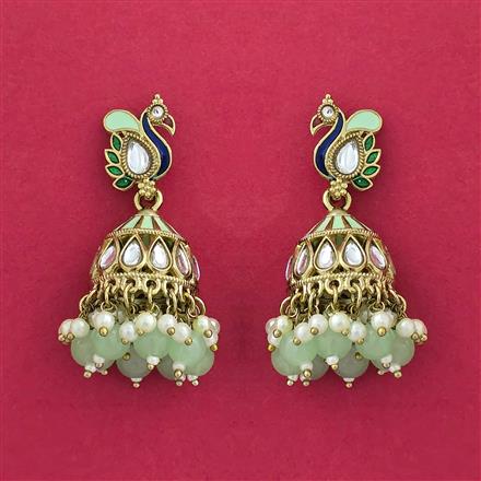 Indo Western Jhumki With Mehndi Plating