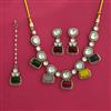 Indo Western Classic Necklace Set With Mehndi Plating