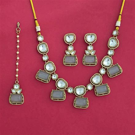 Indo Western Classic Necklace Set With Mehndi Plating