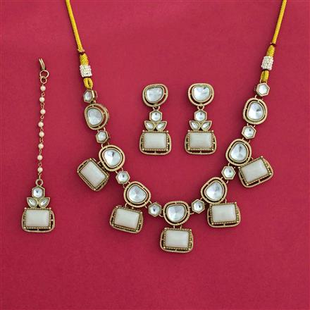 Indo Western Classic Necklace Set With Mehndi Plating
