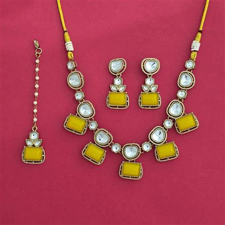 Indo Western Classic Necklace Set With Mehndi Plating