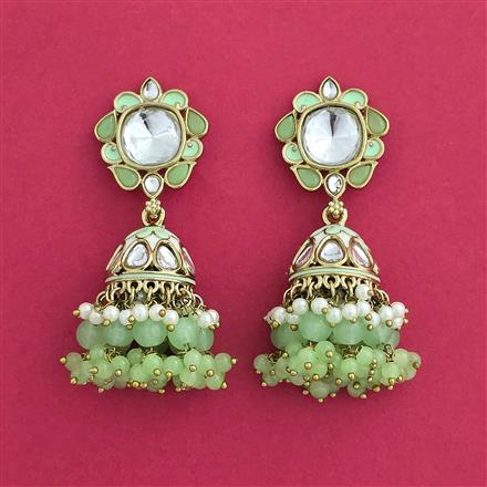 Indo Western Jhumki With Mehndi Plating