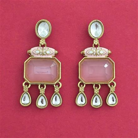 Indo Western Classic Earring With Mehndi Plating