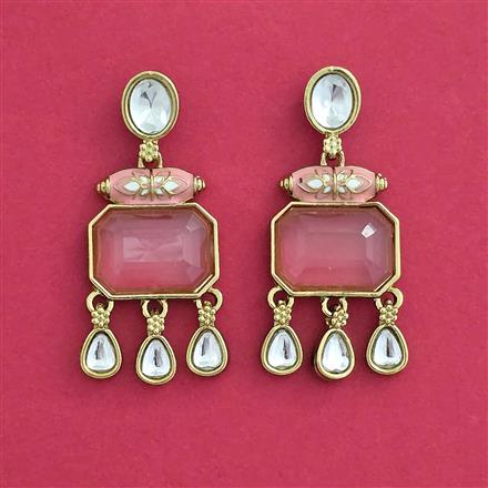 Indo Western Classic Earring With Mehndi Plating