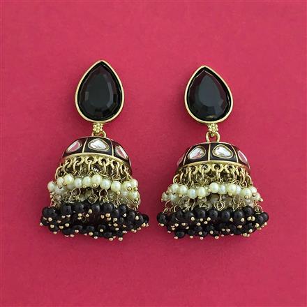 Indo Western Jhumki With Mehndi Plating