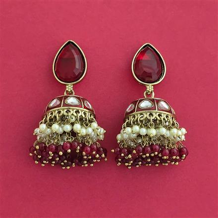 Indo Western Jhumki With Mehndi Plating