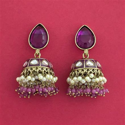 Indo Western Jhumki With Mehndi Plating