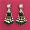 Indo Western Classic Earring With Mehndi Plating