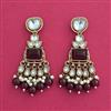 Indo Western Classic Earring With Mehndi Plating