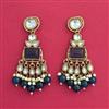 Indo Western Classic Earring With Mehndi Plating