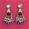 Indo Western Classic Earring With Mehndi Plating