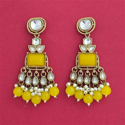 Indo Western Classic Earring With Mehndi Plating