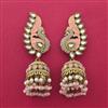 Indo Western Meenakari Earring With Mehndi Plating