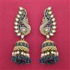 Indo Western Meenakari Earring With Mehndi Plating